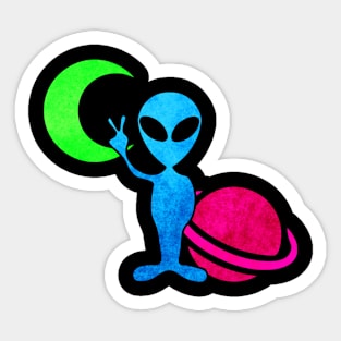 Alien in Space Sticker